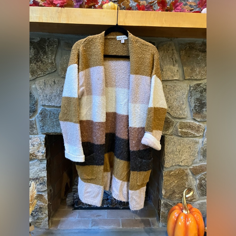 Cozy long open cardigan
